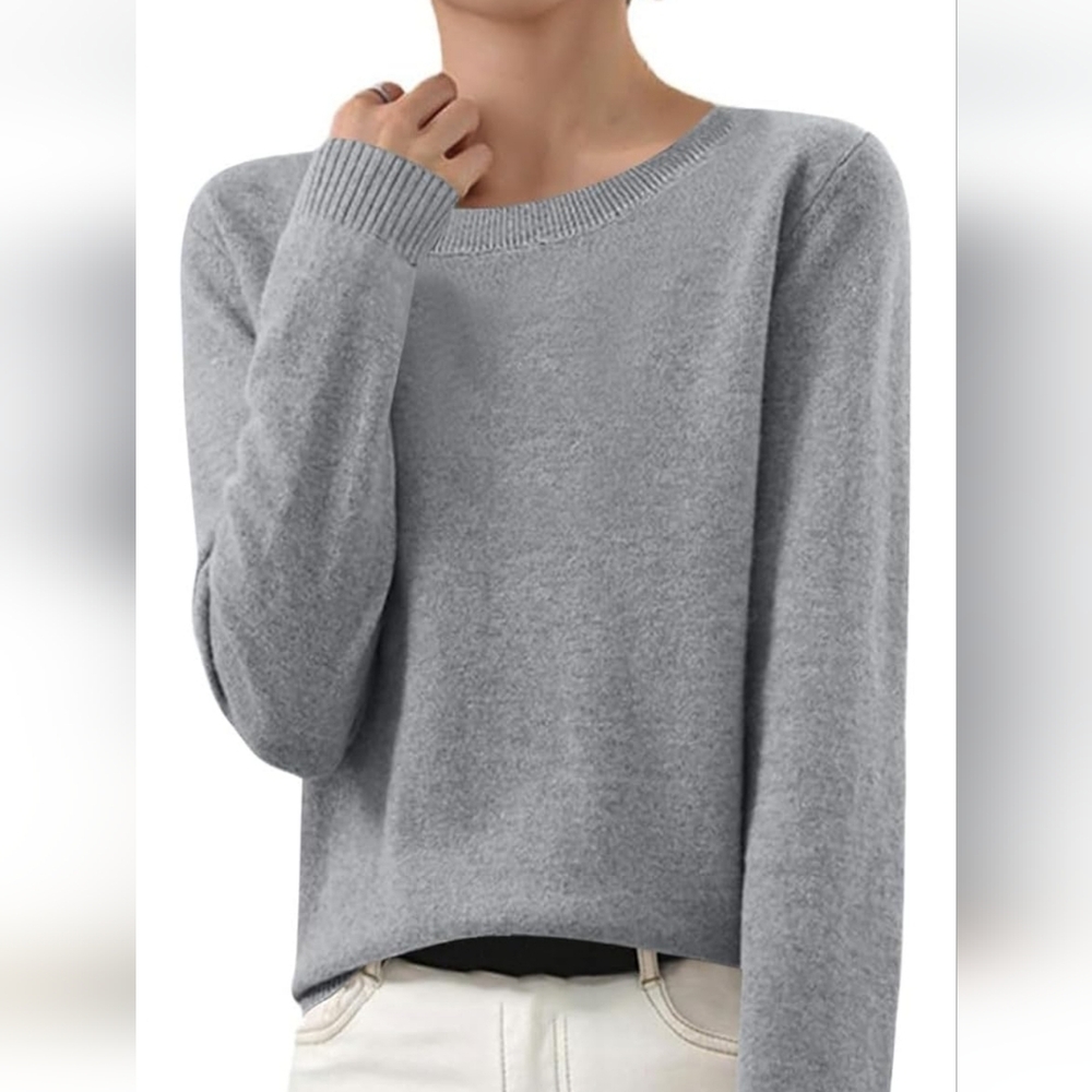 Soft Gray Cashmere Sweater